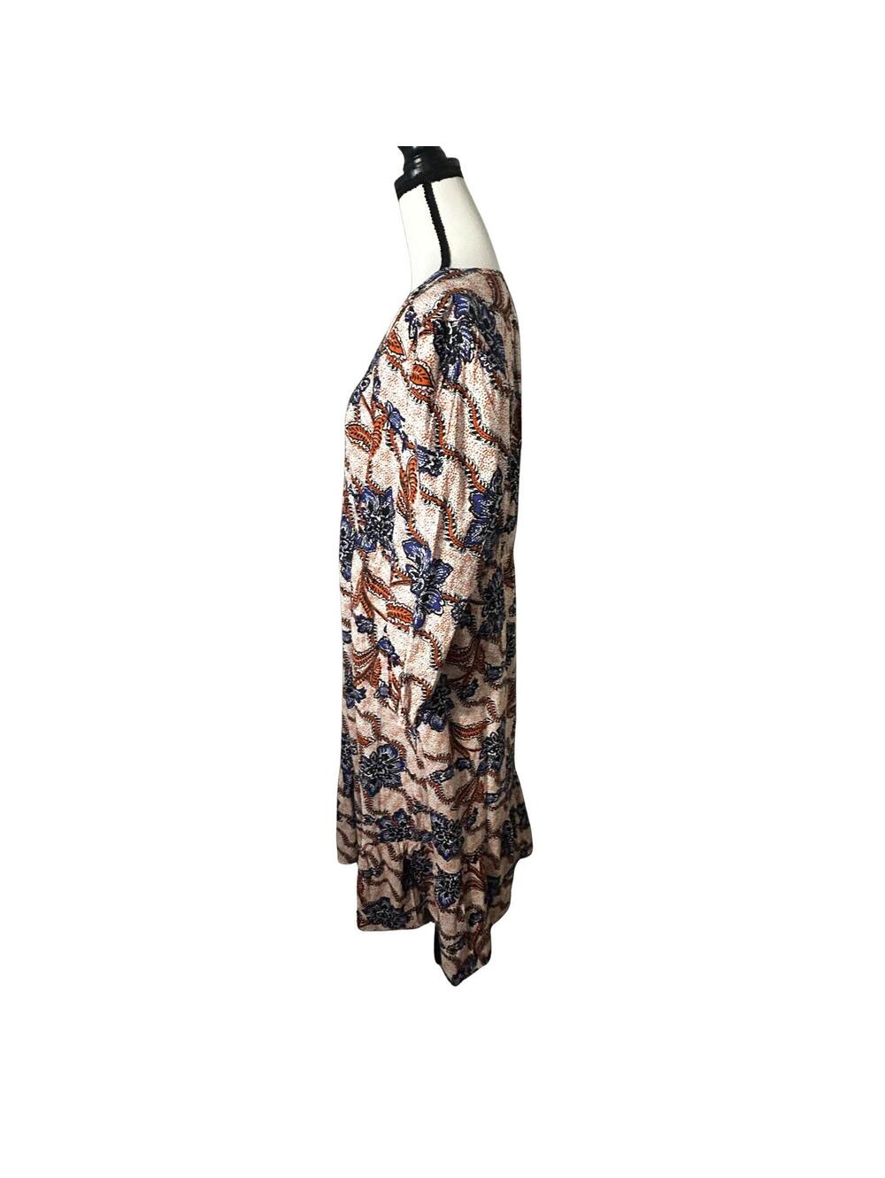 Chico's Maxi Dress Size 3 US 16 Floral Paisley Print 100% Cotton NWT - Picture 4 of 9